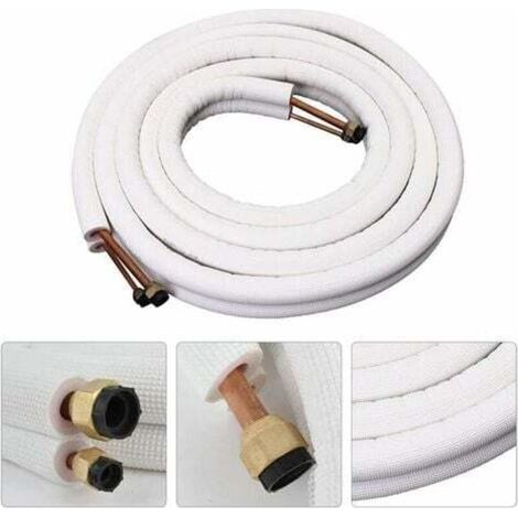 [JAMAIS UTILISÉ]Tube de climatiseur Tuyau de cuivre à serpentin isolé en cuivre Tuyau de climatisation Tuyauterie en Aluminium Tuyau en Aluminium Torsadé 1m