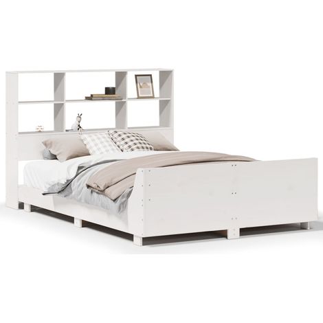 Maison Exclusive - Letto senza Materasso Bianco 140x190 cm Legno Massello di Pino