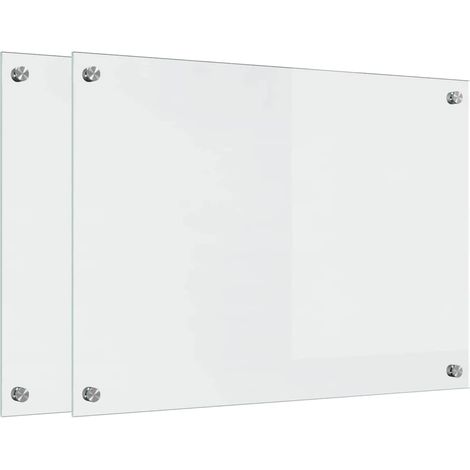 Salpicadero de cocina 2 pcs Transparente 70 x 50 cm vidaXL