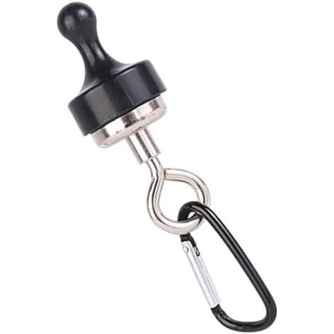 Crochets Magnétiques Robustes, Cintre Robuste à Usage Intensif avec, Crochet Pour Lanterne De Camping, Voyage, Extérieur, Cuisine, Barbecue, Porte, Frigo, Plafond, Armoire, Placard Noir - (1/5)
