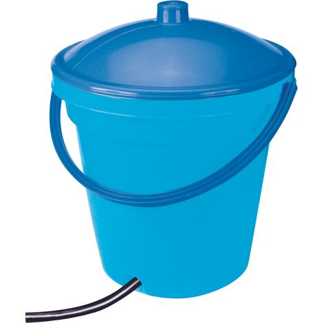 SERBATOIO IN PLASTICA CON MANICO + COPERCHIO Ø cm. 37x41 h  lt. 18