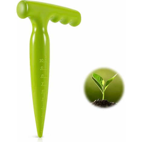 1 Plantoir à Bulbes,Matériau Plastique Robuste,Conception Ergonomique en T,Marquage de Profondeur Clair,Pour Légumes et Fleurs (1/5)
