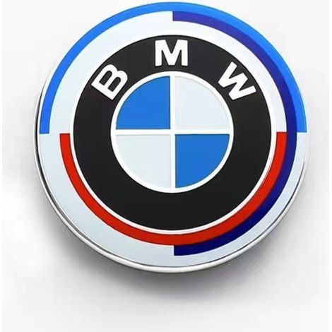 4er-Set BMW Radnabenkappen für 1er/3er/5er/7er/X1/X3/X4/X5/X6er Felgen, Jubiläumsedition 56 mm, dekoratives und schützendes BMW-Logo, 4 Stück in Schwarz, Silber, Blau und Rot (1/3)