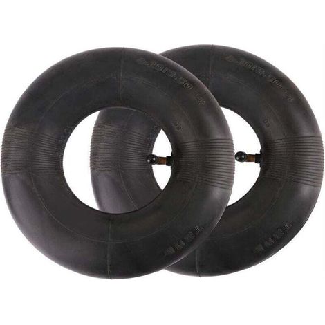 Chambre à air 4.10/3.50-4 pouces lot de 2, remplacement pneus diable, chariot, tondeuse, robuste et durable. (1/4)