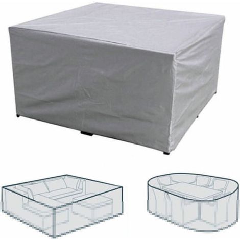 AIDUCHO Funda Protectora Rectangular para Muebles de Jardín, Poliéster, Impermeable, Antipolvo, Anti-UV, para Silla o Mesa de Jardín (Dimensiones: 86x86x36cm) (1/3)