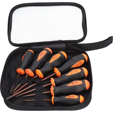 Ensemble 7 Tournevis Magnétiques Cruciformes Plats Alliage S2 Kit Outils pour Réparation Entretien Maintenance (1/5)