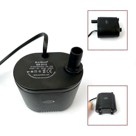 Pompe submersible pour HAIBAO HB-D333, hauteur de refoulement de 1,8 m, débit de 1000 l/h, pompe à eau silencieuse pour machines à glaçons et aquariums (1/5)