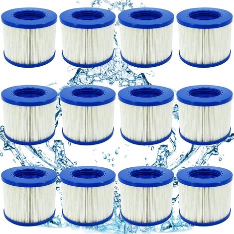 Filtre Spa Infinite a Visser, Cartouche Filtre à Vis pour Spa Gonflable Pas De Vis 60mm, Cartouche Filtre pour Spa, Compatible pour Cosy Spa, Clever Spa et de Plus (12 pièces) (1/5)