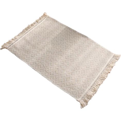 Set de table à manger, napperon bohème, napperon multifonctionnel en jute pour fête, restaurant, vacances-Large Square Grid (1/5)
