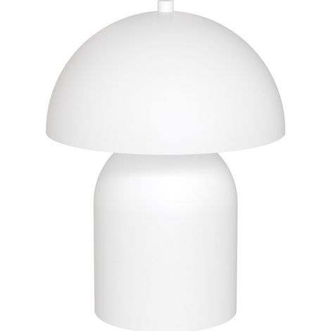 Lampada da Tavolo Mush, Metallo, Bianco, 18x24x18 cm