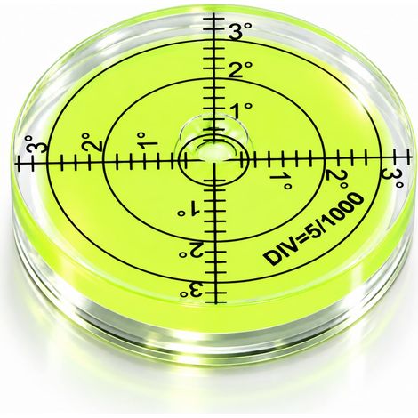 Niveau à bulle rond 60mm, libelle mini avec échelle pour caméra trépied (1/5)