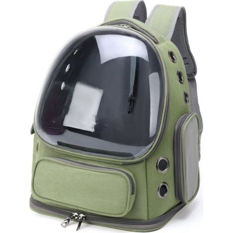 Portable Transparent Pet Backpack, Breathable and Ventilated Pet Carrier Bag, Space Capsule Design Shoulder Bag, Cat Carrier Bag, Airplane Travel (1/5)