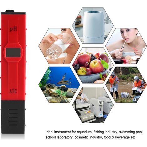 Professionelles digitales pH-Messgerät – Wasserqualitätsanzeige für Aquarien und Hydrokultur – Tragbares LCD-Modell mit Hintergrundbeleuchtung (1/5)