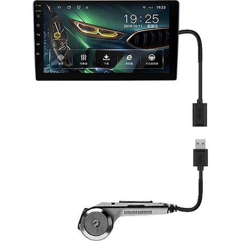 (Exclusivité Asie du Sud-Est) Caméra embarquée USB pour voiture, grand écran Android haute définition, enregistrement unique 1080p (1/5)
