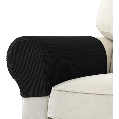 Housse d'accoudoir de canapé noire (standard) (1/5)