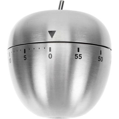 Minuteur mécanique en forme de pomme pour la cuisine et la pâtisserie, compte à rebours de 60 minutes, portable, en métal, 7,5 x 6 x 6 cm (1/5)