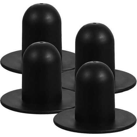 Bouchons de piscine en PVC, adaptés à tous types de piscines, lot de 4, en plastique noir résistant. (1/5)