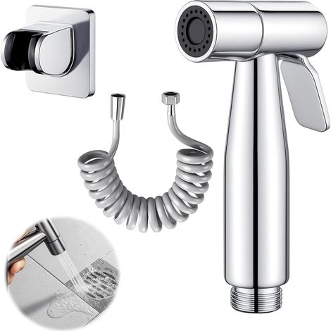 Stainless Steel 304 Toilet Shower Kit - Bidet Sprayer with 2 m Hose Leak Proof Wall Mount Intimate Hygiene Shower Head Easy Installation (1/5)
