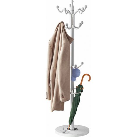 Coat Rack with 14 Hooks, Marble Base, 360 Rotating (1/5)