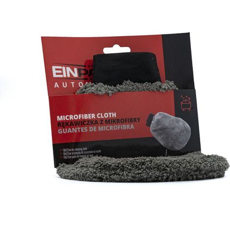 Guante de microfibra para limpieza y pulido - Gris (1/3)