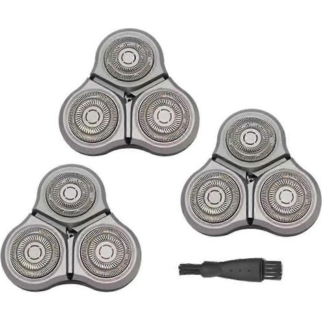 Lot de 3 têtes de rasoir électrique + brosse pour Xiaomi Mijia S500C S500 S300 (1/5)