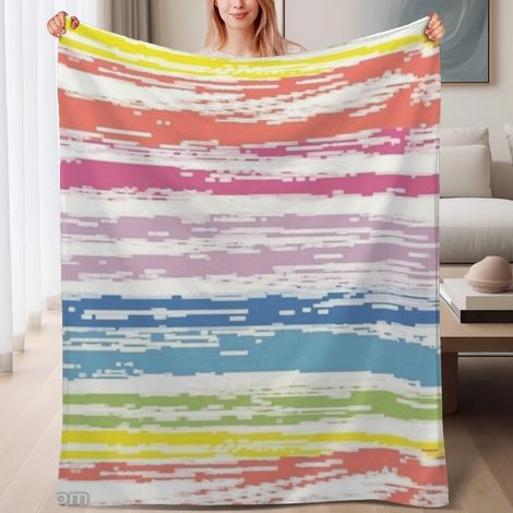 Couverture de lit en polaire, jeté doux et chaud idéal pour le printemps, légère et luxueuse en microfibre de polyester, décoration intérieure cosy et élégante, ajout parfait à la décoration, cadeau a (1/4)
