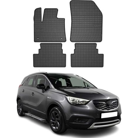 Tapis de Sol Compatible avec Opel Grandland X 2017-2022 Caoutchouc Noir (1/5)