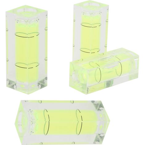 4 Stück kleine Wasserwaagen, quadratische Libellen, Libellendetektor, 3D-Drucker-Nivellierwerkzeug (1/5)