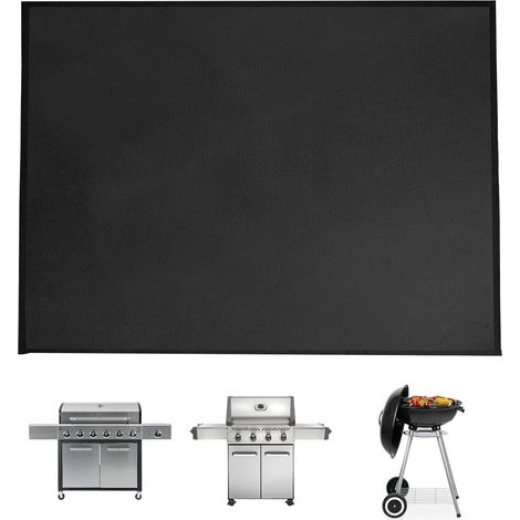 100x152CM Tapis Barbecue Sol Exterieur, Tapis Ignifuge, Tapis De Gril Anti Feu BBQ, Tapis De Foyer, Tapis De Protection De L'Herbes Imperméable À l'huile, pour Les Terrasses Et Les Patios (1/4)