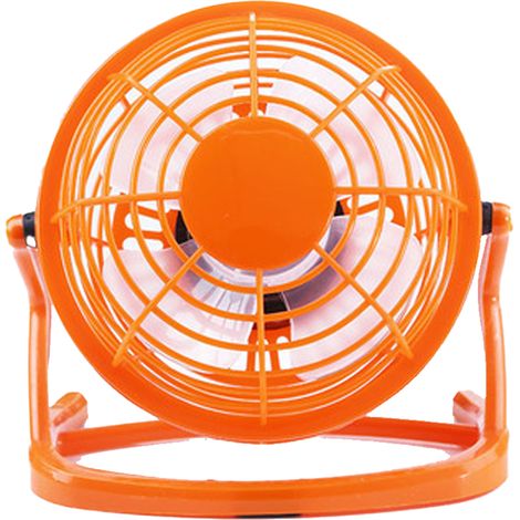 1 Mini ventilateur, métal, flux d'air puissant, angle réglable 360°, USB, bureau (1/5)