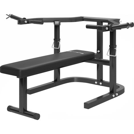Höhenverstellbare Brustmuskelmaschine aus Stahl, 150 x 150 x 60–85 cm, schwarz (1/5)