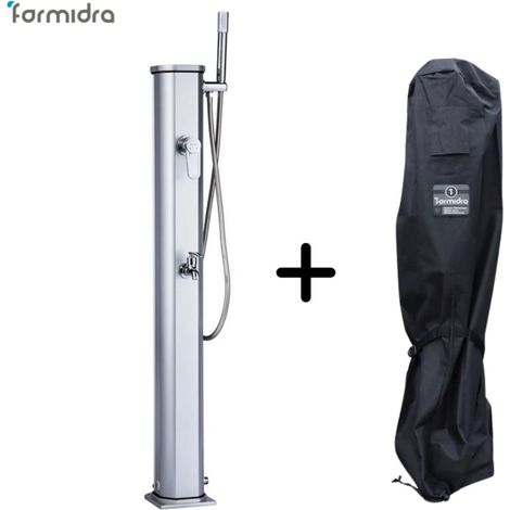 Solardusche Jolly Go 20L Silber mit Duschabdeckung (1/5)
