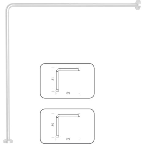 GEDY Telaio Doccia Universale 90X90-80X170-90X85X90 Cm Bianco (1/5)
