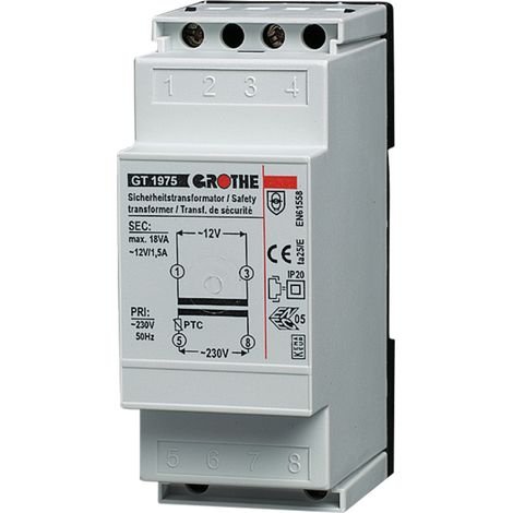 Grothe 14101 Klingel-Transformator 12 V/AC 1.5 A