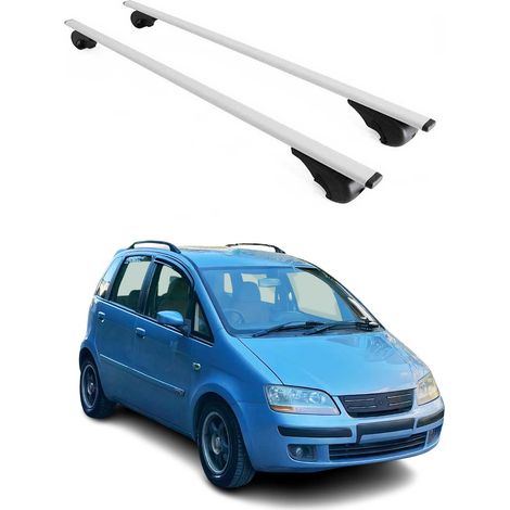 OMAC Dachträger Querträger für Fiat Idea 2003-2012 – Abschließbar – Max. 75 kg – 2 Stangen Stahl Silber (1/5)