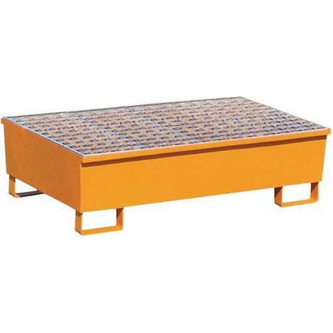[JAMAIS UTILISE] Bac Palette de Rétention 220L Acier avec Caillebotis - A016861 (1/5)