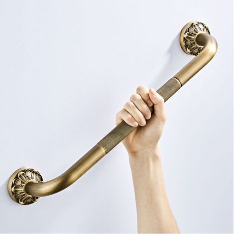 Vintage Haltegriff für Badezimmer 50cm Messing Badewannengriff Sicherheitsgriff für Dusche Toilette Bronze