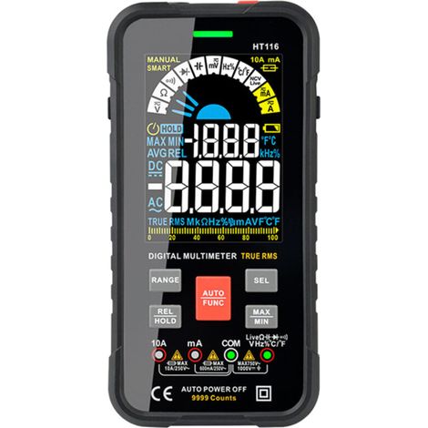 Digital Multimeter Counting Intelligent Auto Range Tester 1000V 10A Hz Capacitance (1/4)