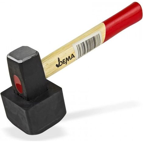 Massette avec embout caoutchouc amovible pour pavés - 1000 g