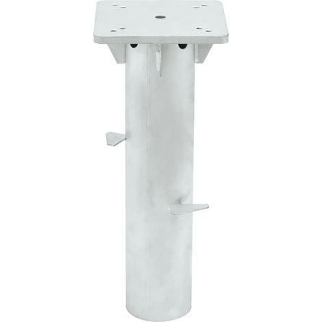 vidaXL Base per Ombrellone Interrata Argento 16x16x39,5 cm (1/3)