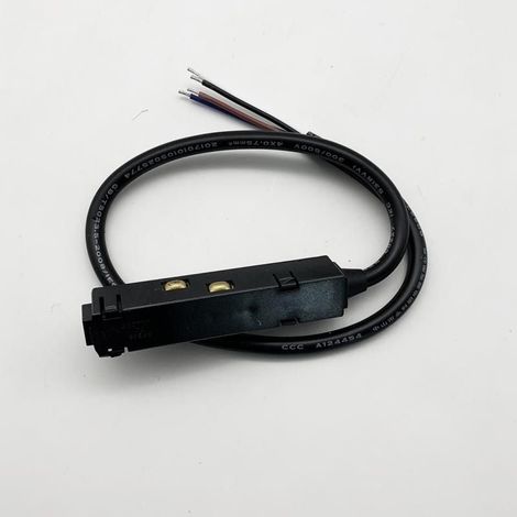 Connecteur Linéaire pour Rail Magnétique 48V 4 fils - Noir - SILUMEN