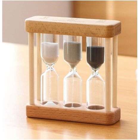 MINKUROW Clessidra Clessidra, 3 In 1 Clessidra In Legno Stile Tè Clessidra Doppia Protezione Sicurezza Bambini Clessidra Lavarsi I Denti Tè Uovo Bollente Giocattoli Per Bambini Decorazioni Per La Casa (1/5)