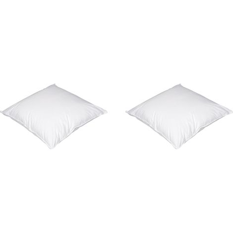 Lot de 2 oreillers luxe enveloppe percale anti-acariens Someo 65x65 (1/2)