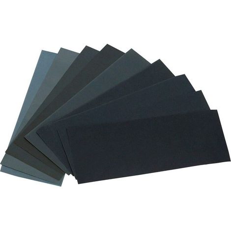 Lot de 24 feuilles de papier de verre assorties, 12 grains, pour le ponage du bois et du métal, papier de verre sec/humide, grains 120/150/180/240/320/400/600/800/1000/1500/2500/3000 (1/5)