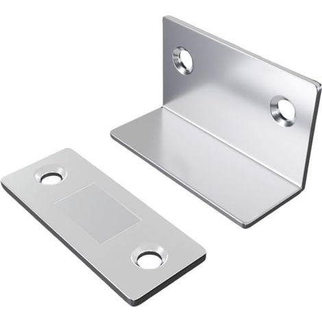 Ultra-thin 1.5mm steel L-shaped magnetic door latch (silver) (1/5)