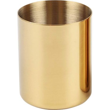 Portalápices, organizador de escritorio, portalápices dorado, portalápices, contenedor de artículos de oficina, jarrones de mesa, maceta, soporte para brochas de maquillaje, dorado (1/5)