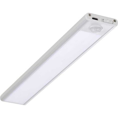 V-TAC lampada led barra da armadio ricaricabile USB 2.5w con sensore porta luce mobili colore argento 4000k sku 2966