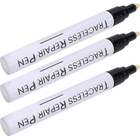 Lot de 3 stylos de retouche peinture noire pour voiture, résistants aux intempéries et longue durée, pour réparer les rayures automobiles. (1/5)