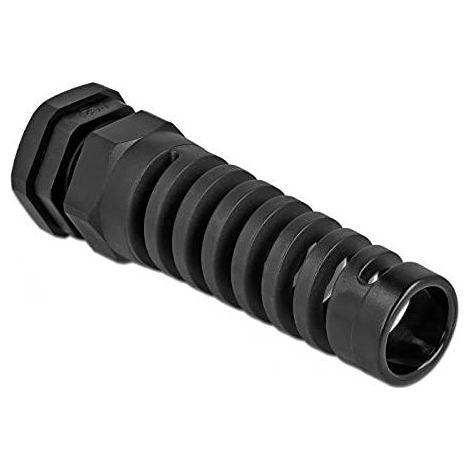 Presse-étoupe PG21 avec serre-câble noir, fixation sécurisée, lot de pièces pour installation électrique conforme aux normes françaises