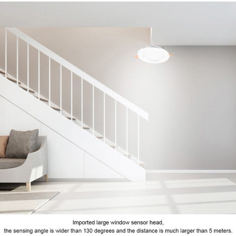 Panneau lumineux LED 7 W encastré au plafond avec détecteur de mouvement (AC85-265V) (1/5)